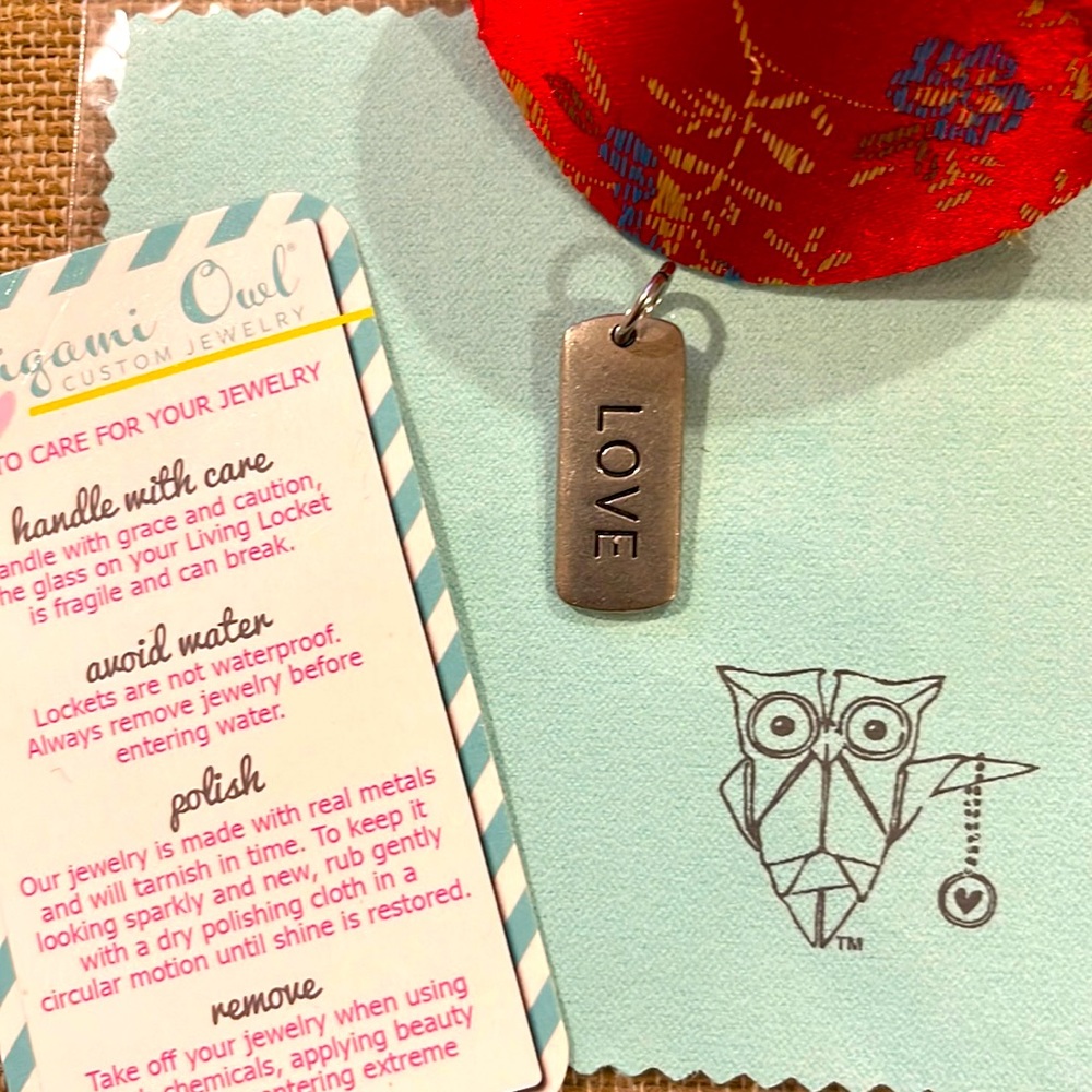 Origami Owl Love Tag